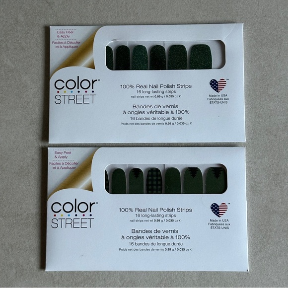 Color Street Nail Strips Bundle Evergreen Queen & Yule Be Delighted Holiday Chic - Picture 1 of 6